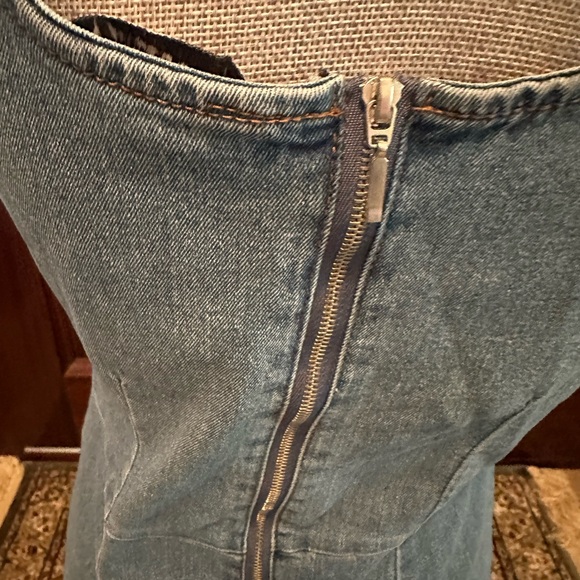 Nanette Lepore Denim Ruffle Mini Dress - Picture 5 of 9